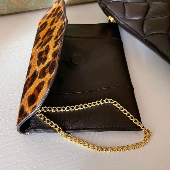 Carlos Falchi Designer Hobo Quilted Brown Handbag - Picture 13 of 16